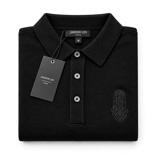 Polo Lys en laine mérinos noir